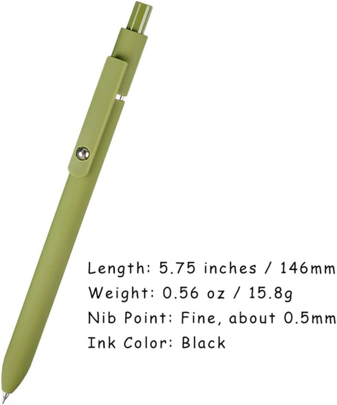 5PCS Gel Pens Quick Dry Ink Pens Fine Point 0.5mm Retractable Press Gel Pens Rolling Ball Black Ink Smooth Writing for Office School Student Exerc...