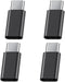 4Pack Micro USB to USB C Adapter, USB Micro Female to USB c Male Type C Compatible with Samsung Galaxy S23 S22 S21 Plus Ultra, Google Pixel 7a 7 6...