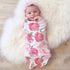DRESHOW BQUBO Newborn Floral Receiving Blankets Newborn Baby Swaddling with Headbands Sleepsack Toddler Warm...