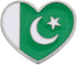 Heart-shaped Pakistan National Flag Enamel Pin and the Pakistani Badge Brooch For Backpack and Coat...