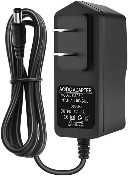 3V 1A Power Adapter Supply 3W AC/DC Adapter 100-240V 50/60Hz to DC 3V 1A Power Supply Transformer with 5.5mm x 2.5mm US Plug for Mini Fan Speaker ...