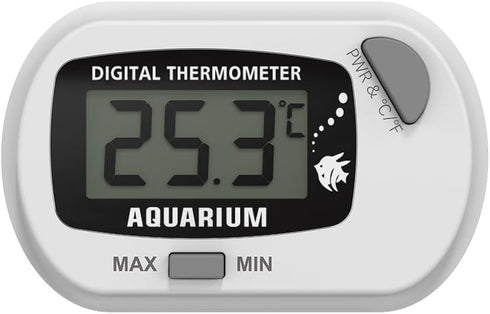 Stick-On Fish Tank Thermometer Reptile Thermometer Hygrometer Digital Thermometer Aquarium Thermometer Reptile Thermometer with MAX/MIN LCD Displa...