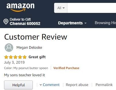 Seyal® My Peanut Butter Spoon Gift - Love gifts -unique gifts - Gift for her - Gift for him - christmas gift - funny gifts - peanut butter lover g...