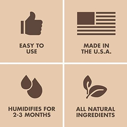 Boveda 72% Two-Way Humidity Control Pack For Storing Up to 25 items – Single – For Wood Containers – Moisture Absorber – Humidifier Pack – Individ...