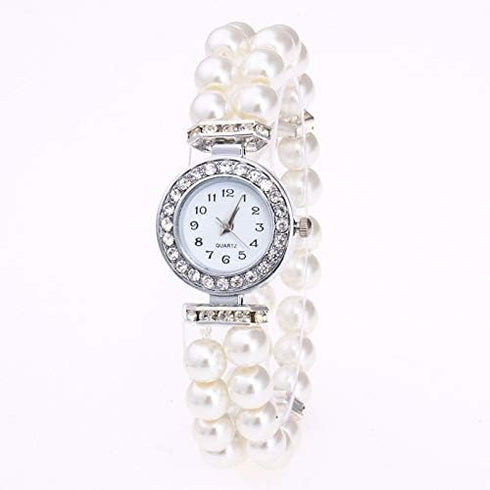 Weicam 4pc Women Crystal Pearl Bracelet Analog Quartz Wrist Watch Wholesale Watches...