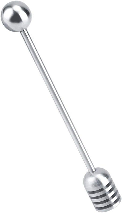 Fdit Solid Stainless Steel Honey Dipper Drizzler Stirrer Spoon Mixing Stick Tool...