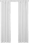 ECLIPSE Solid Minimalist Blackout Thermal Liner for Window Curtains with Drapery Hooks (2 Panels), 27" x 60", White...
