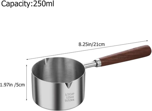 SHERCHPRY Small Pot with Oil Cooking Ladle Kitchen Cookware Reusable Sauce Pan Milk Pan Sauce Pans for Stove Top Noodle Pot Saucepan for Stove Top...