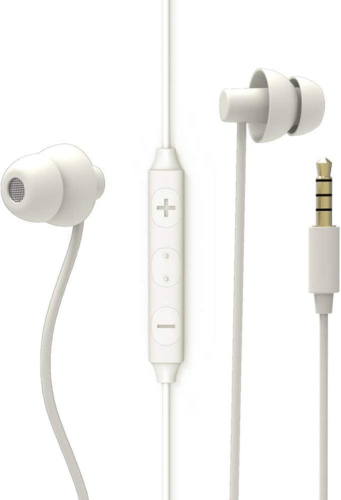 Sleep Earbuds, Ultra-Soft Comfortable Noise Isolating Earplugs Workout Headphones in-Ear Earphones w/Mic & Volume Control - Perfect for Side Sleep...