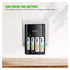EBL Smart Rapid AA AAA Charger for AA AAA 9V Rechargeable Batteries Ni-MH Ni-CD Rechargeable Batteries...