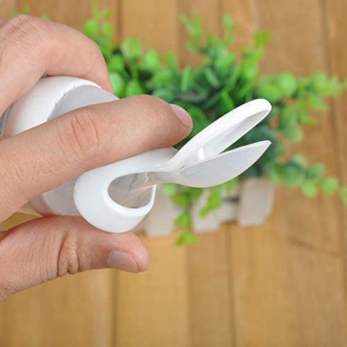 Baby Food Feeder Silicone Squeeze Feeding Spoons - Safe and Convenient Feeding Solutions for Boys, Girls, Kids, and Toddlers - White...