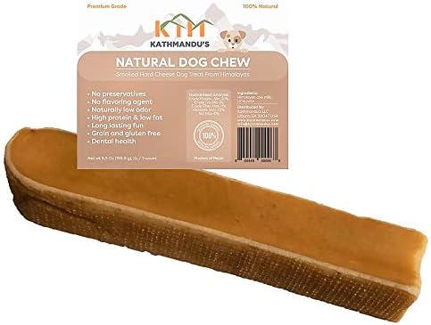 Authentic Himalayan Yak Cheese for Dogs - XLarge (Pack of 1) - Sourced from Pristine Himalayan Foothill, Rawhide-Free, NO preservatives...