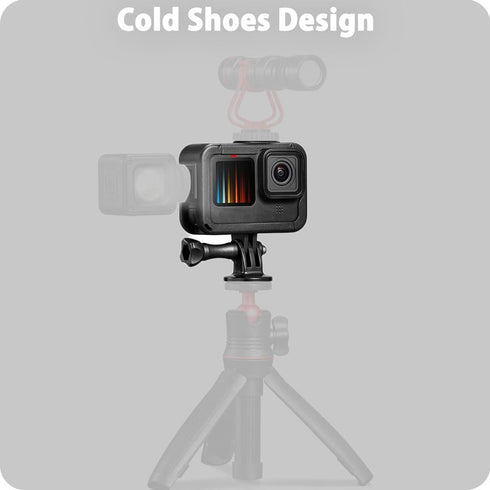 FitStill Protective Accessories Kit Frame Case Compatible with Go Pro Hero 9/10/11/12 Black,Vlog Cage Case with Cold Shoe Adapter&Side Cover&Lens ...