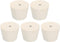 MECCANIXITY Rubber Tapered Plug 32mm to 42mm with 8mm Hole Test Tubes Bungs Stopper White for Lab Home 5 Pieces...