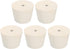 MECCANIXITY Rubber Tapered Plug 32mm to 42mm with 8mm Hole Test Tubes Bungs Stopper White for Lab Home 5 Pieces...