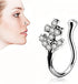 3Pcs Fake Nose Rings - Clip On, Non-Pierced, Adjustable Nose Cuff & Septum Hoop Rings...