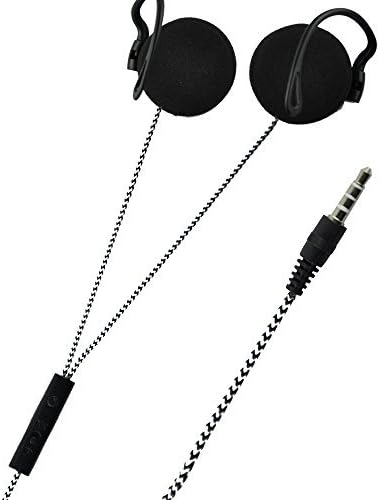 NewSilkRoad Sports Ear Hook Padded Stereo Over The Ear Headphones Headset with Braided Cable Mic Control for Devices with a 3.5mm Input,Retail Pac...
