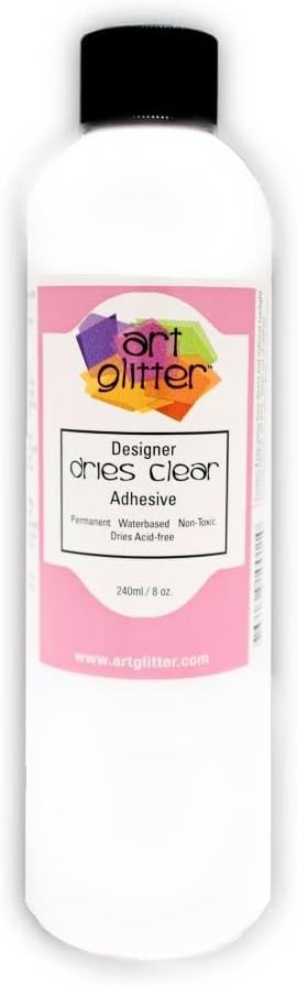 Art Institute Glitter Refill Bottle, 8 oz - Single Pack, 4336846143 Dries Clear Adhesive Glue 8 Ounce (Flat Cap) Re...