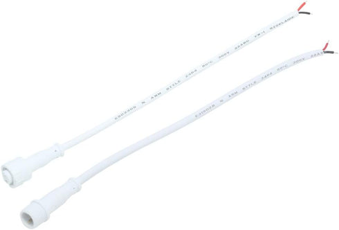 Waterproof Extension Cable,(Small Connector,Can Not Fit with Large Connector), IP65 LED Connector Cable 2 Pin Female Cable and Male Cable, Length ...