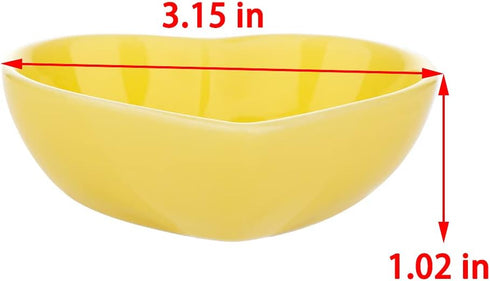 2 Pcs Hamster Food Bowl Hedgehog Ceramic Cute Shape Anti-Turning Food & Water Bowl for Hamster Hedgehog Gerbil Rat Guinea Pig (Yellow and Red)...