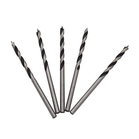 Brad Point Drill Bits 3mm (1/8") Wood Drill Bit Set Woodworking Drills High Carbon Steel for Furniture Hardwood Softwood Cupboard Wardrobe 5 Pack...