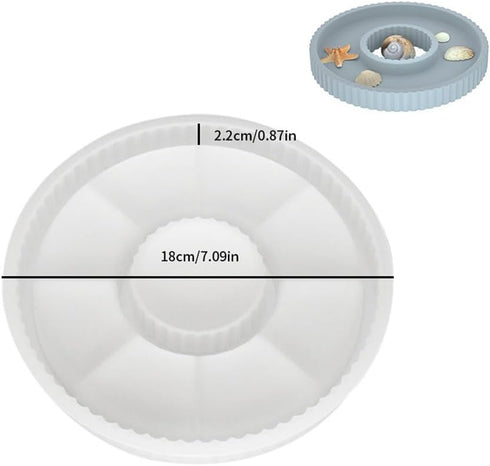 Round Resin Mold Tray Epoxy Resin Mold Jewelry Storage Silicone Mold 3D Resin Casting Mold for DIY Home Decoration Crafts (Round)...