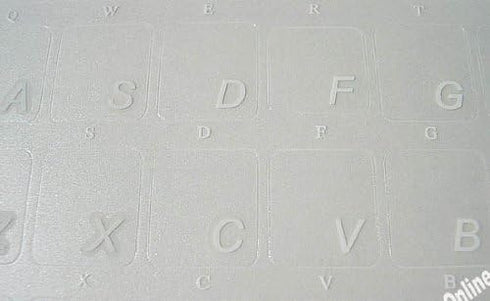 Spanish Latin American Keyboard Stickers Transparent Background White Lettering for LAPTOPS PC Any Computer Desktop...