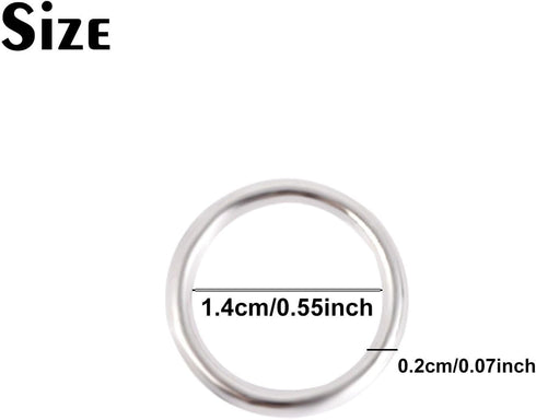 14mm Pack of 100pcs Silver Color Closed Jump Rings for Necklace Bracelet Jewelry Making...