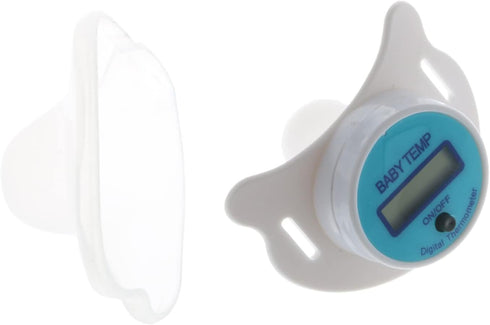 High Accuracy Thermometer LCD Display Nipple-Shaped Pacifier Babies's Heating Fever Monitor Gauge Pink/Blue Digital for Baby Oral Mouth Temperatur...