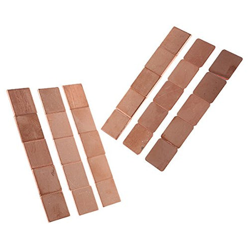 BQLZR Copper Heatsink Sheets, 15mmx15mm, High Purity, Pack of 30...