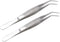 MMOBIEL 2 Pcs Stainless Steel Tweezers 12cm / 5inch with curved Serrated Tip Professional Multi Purpose Tongs Tool for Industrial work, Laboratory...