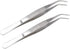 MMOBIEL 2 Pcs Stainless Steel Tweezers 12cm / 5inch with curved Serrated Tip Professional Multi Purpose Tongs Tool for Industrial work, Laboratory...