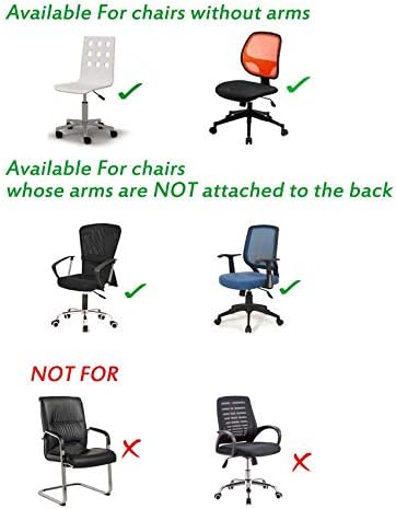 Computer Office Chair Cover Stretchable Removable Office Swivel Chair Cover Universal Lift Chair Slipcovers (Black)...