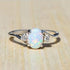 LTCXCXCD Couple Ring Female Opal Color Fashion Jewelry Ring Art Deco Halo Oval Wedding Engagement Ring Round Cubic Zirconia (10)...