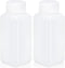 4oz Plastic Lab Chemical Reagent Bottles, Square Sample Storage Container, Chemical Container Bottle with Inner Ring Cover, Narrow Mouth Sample Se...