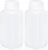 4oz Plastic Lab Chemical Reagent Bottles, Square Sample Storage Container, Chemical Container Bottle with Inner Ring Cover, Narrow Mouth Sample Se...