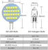GRV G4 24-2835 SMD LED Bulb Lamp Super Bright Cool White RV Camper Cabinet Dome Light AC/DC12V-24V Pack of 10 (3.0Generation)...