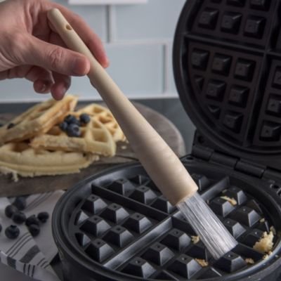 Carlisle FoodService Products 4011500 Round Waffle Iron Brush with High Heat Bristles, 1", Teflon...
