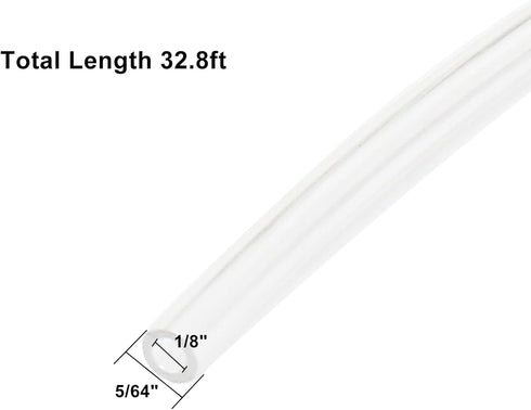 Pneumatic Tubing Pipe 1/8" Tube OD PU Polyurethane Air line Hose Clear Nylon Tubing Air Tubing Pipe Hose Air Brake Hose Fluid Transfer Tubing Air ...