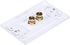 iMBAPrice (5 Pack) Premium 2 Connector Banana Wall Plate - Banana Plug Binding Post Wall Plate for Speakers white...