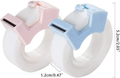 2Pcs Multifunctional Invisable Tape Set, Refillable Tape Dispenser Writable Tape Office School Stationery Supplies Tape Dispenser Refill Rolls Hol...