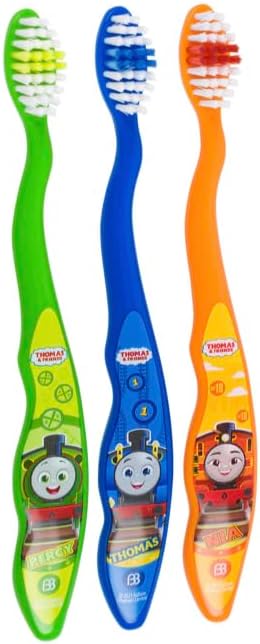 Brush Buddies Thomas & Friends Toothbrush for Kids, Toddler Toothbrushes, Children's Toothbrushes, Soft Bristle Toothbrushes for Kids, 3PK...