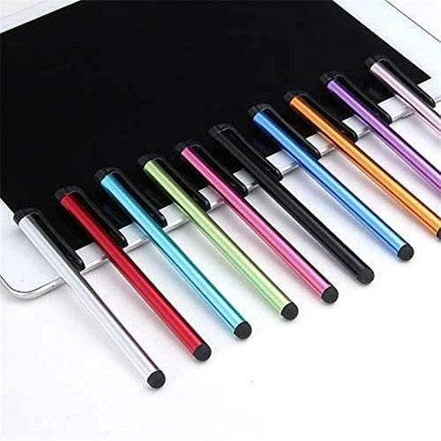 12 Pack Universal Capacitive Stylus Pen Portable Multicolor Touchscreen Stylus Pens Compatible with Apple iPhone 5 /5S/ 5C /6/7/11 Plus iPad Galax...