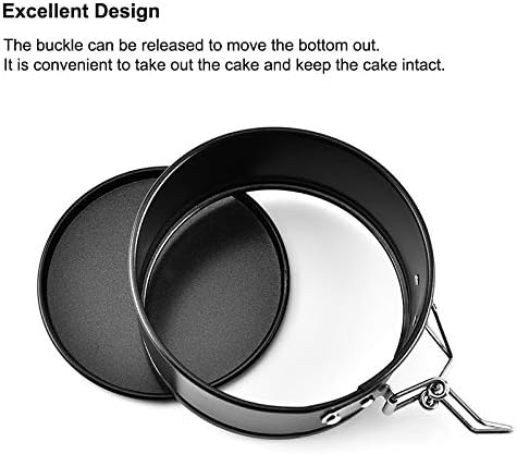 Tellshun Springform Pan Set, 4 Inch Mini Baking Mold 4 Pieces Round Leakproof Nonstick Removable Bottom Bakeware for Mini Cheesecakes, Pizzas, and...