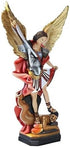QIANLING 8.7 inch St Michael Statue, Archangel Michael Statues, San Miguel Arcangel Statue,Michael Archangel Defeated Lucifer Tramples Demon Statu...