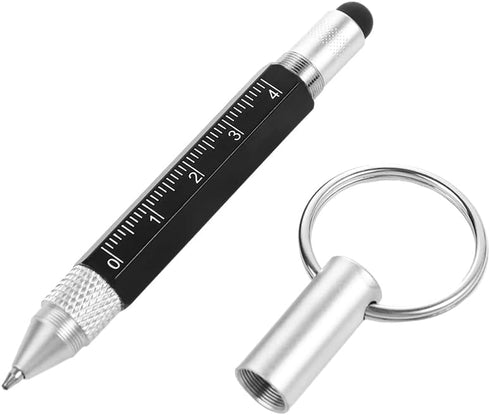 3 Pieces Multi tool Pen 6-in-1 Stylus Pen,Small Mini Scale Spirit Level Touch Pen,Stylus Pen,Level and Ruler for Pen Accessory......
