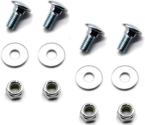 4pack 710-0451 Stainless Steel Skid Shoe Mounting Carriage Bolt Nuts kit Replacement C-ub Cadet MTD Snow Blower 784-5580 (5/16-18) 3/4"...