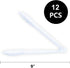 Plastic Tongs for Kitchen, Disposable Utensils Set, 12 Pieces, 9 Inch Heavy Duty Scalloped Salad Serving Tongs, Food Safe Material, Perfect for Bu...