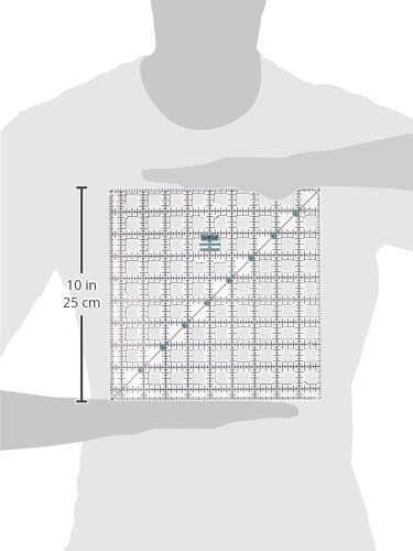 TrueCut, Ruler, for Precise Straight Cuts, Features Built-in Holes, Measures 9.5" x 9.5"...