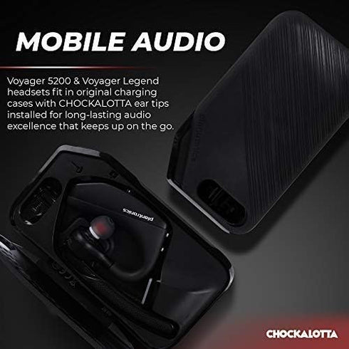 1-Pack in-Ear Tip Adapter Mount compatible with Plantronics Poly Voyager 5200 & Voyager Legend Headset (includes 3-Piece S/M/L Silicone Ear Tips)...